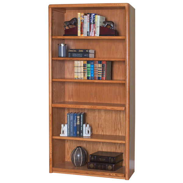 Contemporary Contemporary Bookcase with 6 Shelves in Medium Oak OB3670/X